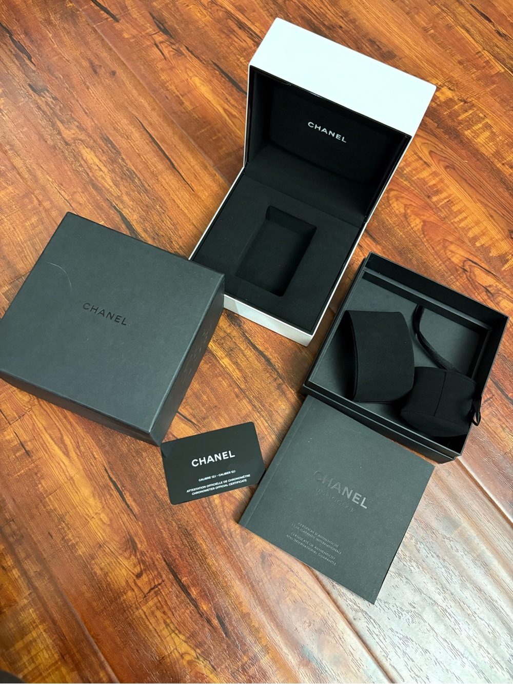 CHANEL Watch Box Set with Certificate, and booklet